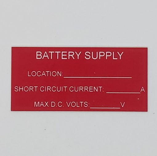 Solar Label “SOLAR ARRAY ON ROOF” 85mm x 40mm – Make Your Mark Engraving